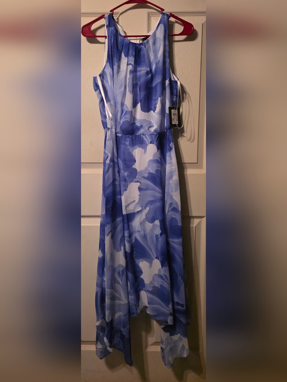 JH Collectibles Blue and White Asymmetrical Dress